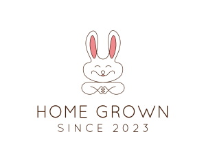 Domestic - Cute Happy Bunny logo design