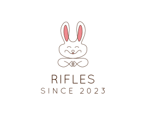 Animal - Cute Happy Bunny logo design