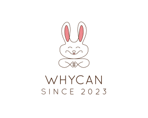 Pet Shop - Cute Happy Bunny logo design
