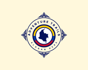 Tourism - Colombia Map Tourism logo design