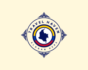Tourism - Colombia Map Tourism logo design