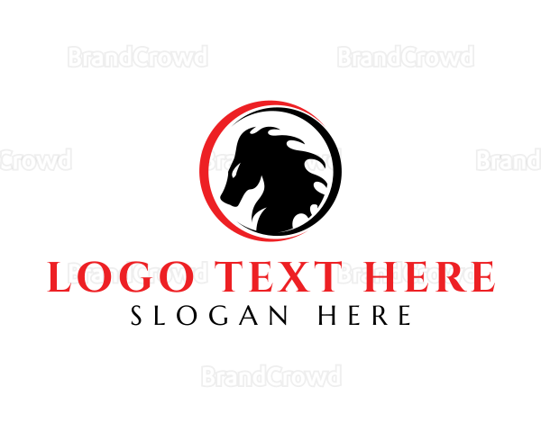 Mystical Gothic Horse Logo