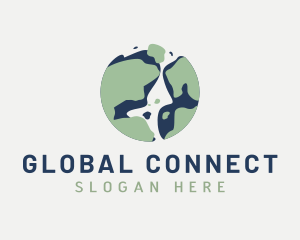 Modern Earth Globe logo design