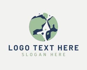 Global - Modern Earth Globe logo design