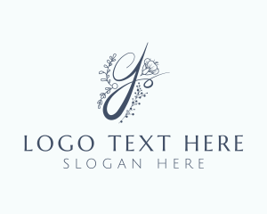 Botanical - Botanical Flower Letter Y logo design