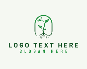 Roots - Leaf Agriculture Garden logo design