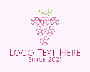 Grape Juice - Outline Grape Fruit logo design