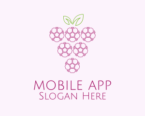 Outline Grape Fruit  Logo