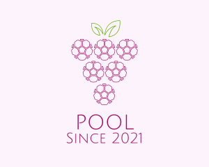 Drink - Outline Grape Fruit logo design