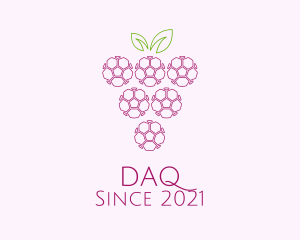 Winery - Outline Grape Fruit logo design