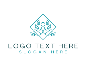 Leaf - Healing Wellness Yoga logo design