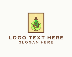 Nature Leaf Light Bulb Logo