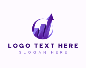 Statistics - Arrow Graph Statistics logo design