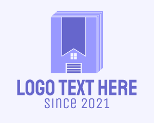 Ebook - Purple Book Garage logo design