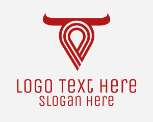 Location - Bull Restaurant Location logo design
