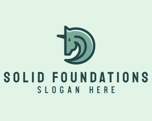 Unicorn Stud Letter D Logo