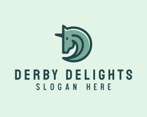 Derby - Unicorn Stud Letter D logo design