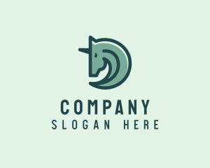 Magical - Unicorn Stud Letter D logo design