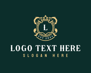 Luxury - Equestrian Horse Crest logo design