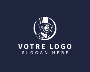 Smoking Hipster Gentleman Logo