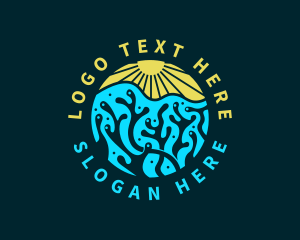 Aquatic - Coral Reef Aquatic logo design