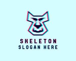 Static Motion - Gaming Dog Beast logo design