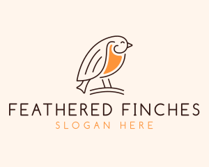 Perched Bird Wildlife logo design