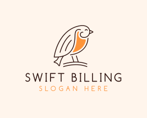 Perched Bird Wildlife logo design