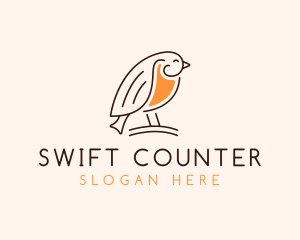 Perched Bird Wildlife logo design