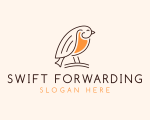 Perched Bird Wildlife logo design