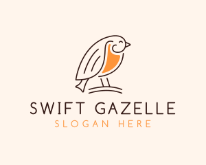 Perched Bird Wildlife logo design