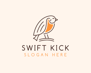 Perched Bird Wildlife logo design