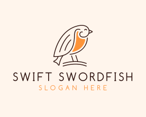 Perched Bird Wildlife logo design