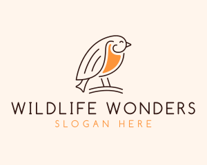 Perched Bird Wildlife logo design