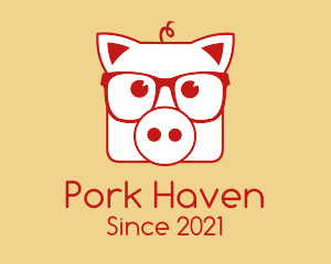 Hipster Pig Steakhouse logo design