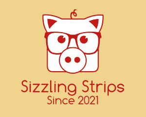 Bacon - Hipster Pig Steakhouse logo design