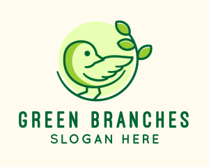 Finch Bird Branch logo design