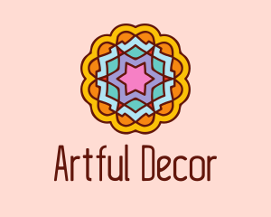 Meditation Flower Decor  logo design