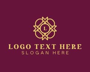 Interior - Golden Interior Ornament logo design