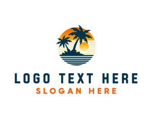 Coconut - Ocean Sunset Trip logo design