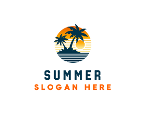 Ocean Sunset Trip logo design