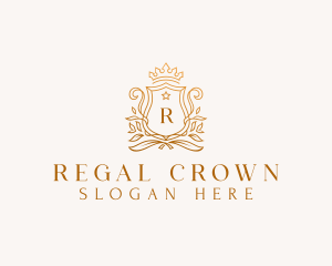 Royalty Crown Shield logo design