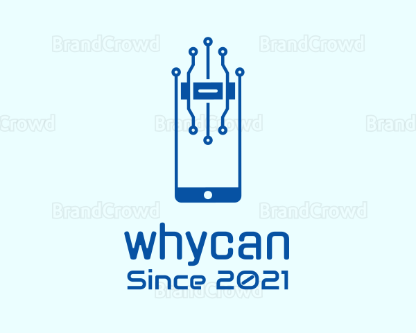 Blue Circuit Phone Logo