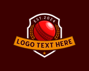 Cricket - Cricket Ball Shield logo design