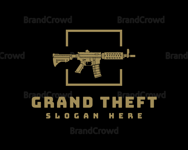 Gold Gun Firearm Logo