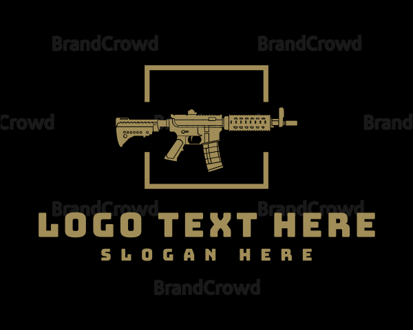 Gold Gun Firearm Logo