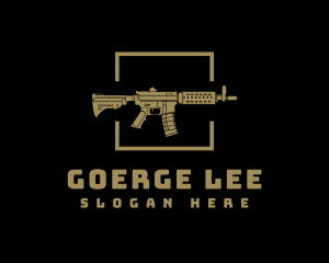 Gold Gun Firearm Logo