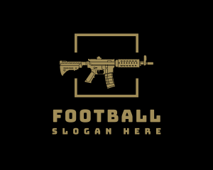 Gold Gun Firearm Logo