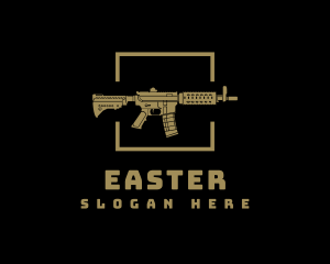 Trigger - Gold Gun Firearm logo design