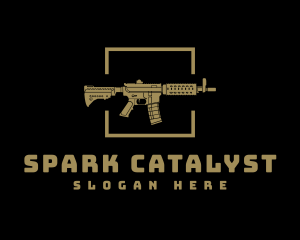 Gold Gun Firearm logo design